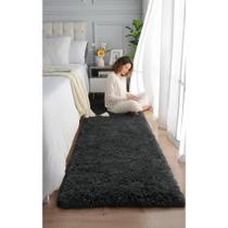 2x Tapete Corredor Super Peludo 2m X 60cm Cinza Conforto 2x Tapete Corredor Super Peludo 2m X 60cm Cinza Conforto