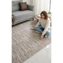 2x Tapete Jacquard 140x200cm Bege: Antiderrapante e Lavável 2x Tapete Jacquard 140x200cm Bege: Antiderrapante e Lavável