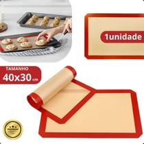 2X Tapete Silicone Culinário Cozinha 40X30 Antiaderente Pro