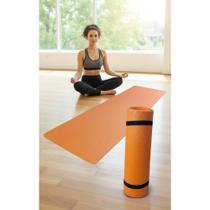 2x Tapete Yoga/Pilates 1,80m Antiderrapante Laranja 10mm 2x Tapete Yoga/Pilates 1,80m Antiderrapante Laranja 10mm