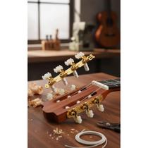 2x Tarraxas Violão Nylon Pino Grosso Douradas - Afinação Pre 2x Tarraxas Violão Nylon Pino Grosso Douradas - Afinação Pre