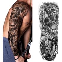 2X Tatuagem Falsa Temporaria - Deuses Guerreiro - Braço Inte 2X Tatuagem Falsa Temporaria - Deuses Guerreiro - Braço Inte