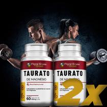 2x Taurato de Magnésio 500mg 60cp Energia Força Fitness Academia