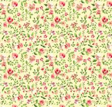 2X Tecido Tricoline Coleção Floral 50Cm X 1,50Mt 100% Algodã