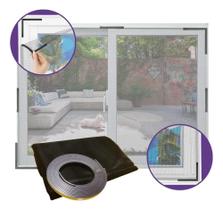 2X Tela Mosquiteiro Janela Com Fita Magnética Contra Mosquit