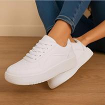 2X Tênis Branco Casual Feminino Confortável Macio Leve Milad 2X Tênis Branco Casual Feminino Confortável Macio Leve Milad