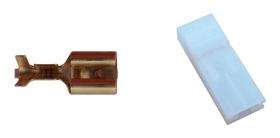 2X Terminal Femea Com Trava 6,3Mm E Capa Isolante Luva 100 U