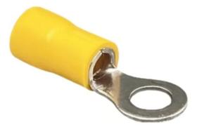 2X Terminal Olhal Pré Isolado Amarelo 4 À 6Mm M4 - 100 Peças