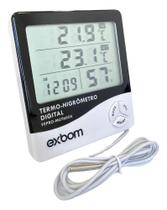 2X Termo Higrômetro Com Sensor Externo E Certificado Calibra