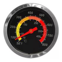 2X Termômetro Churrasqueira Bafo Forno Pizza Defumador Lenha