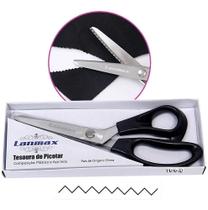 2X Tesoura Zig Zag Picotar Profissional Lanmax, Tecido, Eva