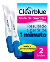 2X Teste Gravidez Clearblue Plus 2 Unidades Detecção Rapida