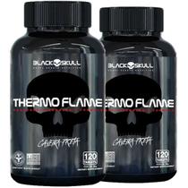 2x Thermo Flame Termogênico 120 Tab Cada Black Skull