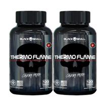 2x Thermo Flame Termogenico - 120 tabletes - Black Skull/Caveira Preta