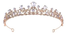 2X Tiara Coroa Noiva Debutante Com Strass Casamento Miss Cor