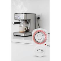 2x Timer Analógico Plug & Play Bivolt 10A Branco