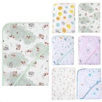 2X Toalha De Banho Infantil Bebê Soft Capuz Fralda Algodão