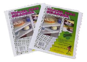 2X Toalha De Geladeira Pvc Rendado Total De 04 Unidades