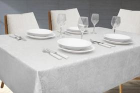 2X Toalha De Mesa Jacquard 4 Lugares 100X100 Branca Admirare