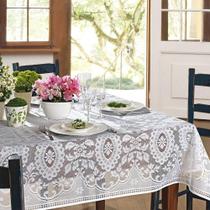2X Toalha De Mesa Renda Venezuela Lepper 04 Lugares Cor Bran