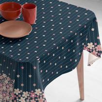 2X Toalha Mesa Plástica Térmica Jasmim 4 Lugares 1,40