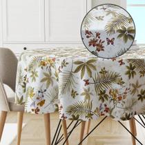 2X Toalha Mesa Plástica Térmica Summer 4 Lugares Redonda 1,3