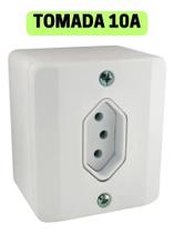 2X Tomada 10A Sistema X, Sobrepor - 2P+T Caixa Externa Cor B