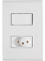 2X Tomada 20A Amperes Interruptor 1 Tecla Parede Tramontina