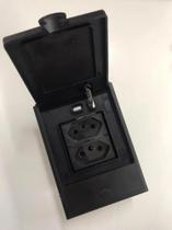 2X Tomada Dupla 20A 4X2 Com Tampa B Lácqua Preto Fosco Blux 2X Tomada Dupla 20A 4X2 Com Tampa B Lácqua Preto Fosco Blux