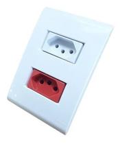 2X Tomada Dupla De 10 E 20 Amperes Vermelha Tramontina Liz 2X Tomada Dupla De 10 E 20 Amperes Vermelha Tramontina Liz