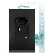 2X Tomada Interruptor Paralelo + Usb Tipo C De Parede Univer 2X Tomada Interruptor Paralelo + Usb Tipo C De Parede Univer