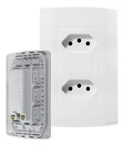 2X Tomadas Dupla 20A Monobloco Modular Fácil Ligação Pluzie 2X Tomadas Dupla 20A Monobloco Modular Fácil Ligação Pluzie