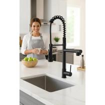 2x Torneira Cozinha Gourmet Black Fosco 50cm Monocomando