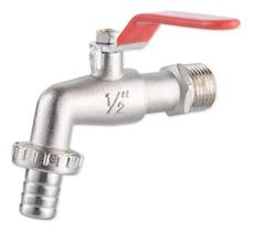 2X Torneira Esfera Jardim Quintal Tanque Metal Inox 1/2 X 3/