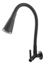 2X Torneira Gourmet Parede Cozinha Pia Dois Jatos Preta Abs