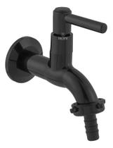 2X Torneira Jardim Tanque Pia Abs Parede Preta Longa 1/4 Vol