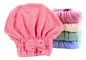 2X Touca De Banho Mágica Secar Cabelo Microfibra Secagem Ráp