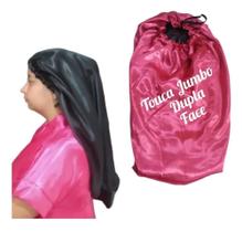 2X Touca Dupla Face De Cetim Jumbo Tranças Grandes