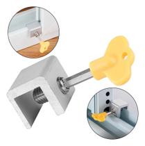 2X Trava Com Chave Pra Porta Janela Correr Segurança Criança