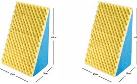 2x travesseiro triângulo anti refluxo anti varizes pós cirúrgico rampa ortopédica + capa