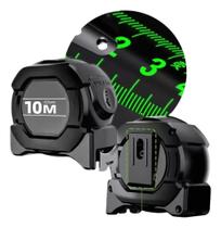 2X Trena Profissional Fita Métrica Fluorescente Trava 10 Met
