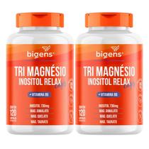 2x Tri Magnésio Inositol Relax Bigens 120 Capsulas 2x Tri Magnésio Inositol Relax Bigens 120 Capsulas