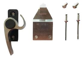 2X Trinco Fecho Caracol Meia Lua Japones Janela Alumínio Cor