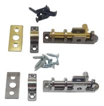 2X Trinco Redondo Ferrolho Fecho Porta Janela Madeira Aco Al