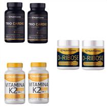 2x Trio Cardio+ 2x D Ribose+ 2x Vitamina K2 MK-7- Nutrigenes