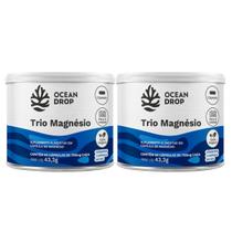 2x Trio Magnésio Quelato Dimalato Ocean Drop 60 Cápsulas