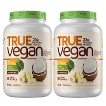 2x True Vegan Proteína Vegana Chocolate Branco Com Coco True Source 837g