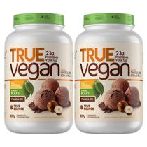 2x True Vegan Proteína Vegana Chocolate Com Avelã True Source 837g