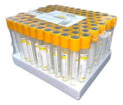 2X Tubo Coleta Sangue Tampa Amarela 5Ml Gel Separador 100Un