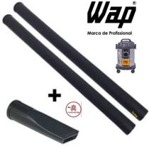 2x Tubo Extensor Prolongador 43cm + 1 Bico de Canto e Fresta 15cm Aspirador de Pó Wap GTW 12 Inox